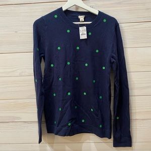 J Crew Factory Polka Dot Teddie Sweater